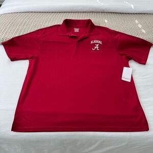 Alabama Crimson Men's Polo Shirt with Embroidery